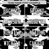 Custom Black White-Gray Personalized Camo Authentic Football Jersey